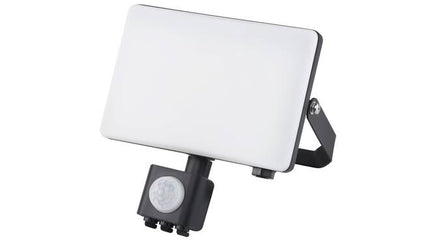 Bouwlamp met Sensor 20W IP44 Breedstraler Buitenlamp Ultra Plat - 6000K