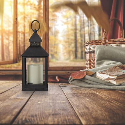 Lantaarn met LED kaars Op Batterijen Binnen &amp; Buiten 24 cm