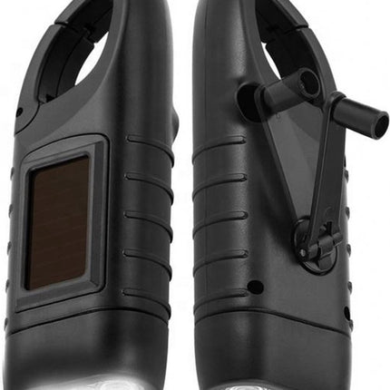 Solar Flashlight with Carabiner COB Dynamo
