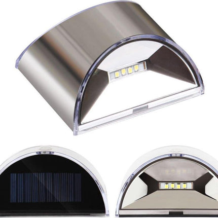 Buitenlamp RVS Zonne-Energie Wandlamp Tuinverlichting