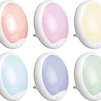 Nachtlampje 1W Schakelaar Stopcontact Timer RGB