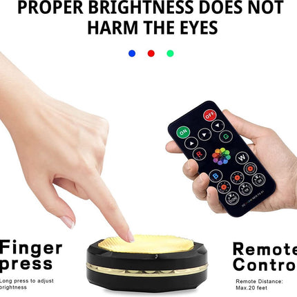 Druklamp met Afstandsbediening Oplaadbaar Kastverlichting Trapverlichting Keukenverlichting RGB Zwart 6 Stuks