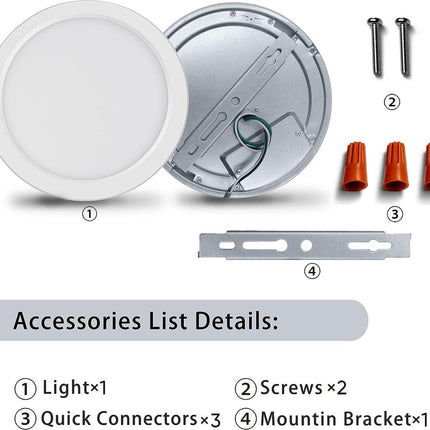 LED Deckenleuchte 1350 Lumen 2700k Ø22cm Weiß Rund 18W