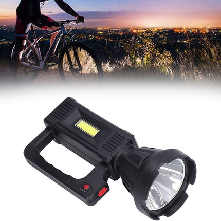 Battery Flashlight 3W COB Large Spotlight with Side Light