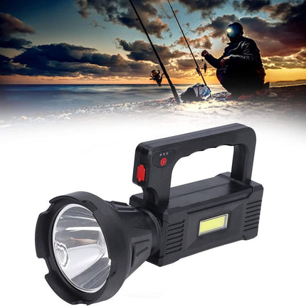 Battery Flashlight 3W COB Large Spotlight with Side Light