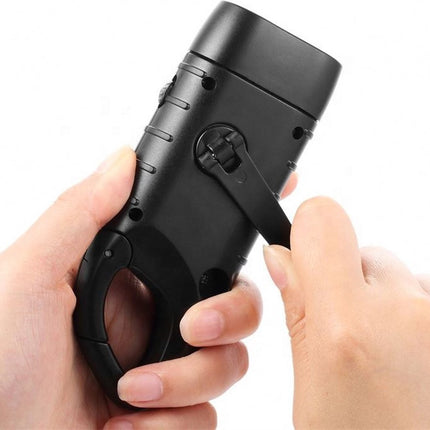 Solar Flashlight with Carabiner COB Dynamo