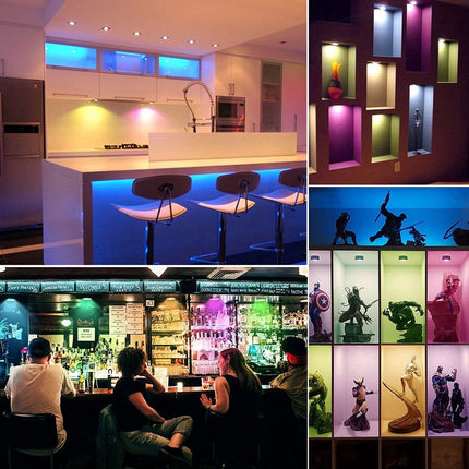 Druklamp met Afstandsbediening Oplaadbaar Kastverlichting Trapverlichting Nachtlampje RGB Wit 6 Stuks