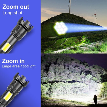 Flashlight Rechargeable USB-C and USB-A 3,000 mAh Powerbank Function