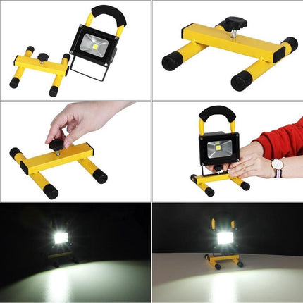 Rechargeable Construction Lamp 10W IP65 Ground Stand - 6000K
