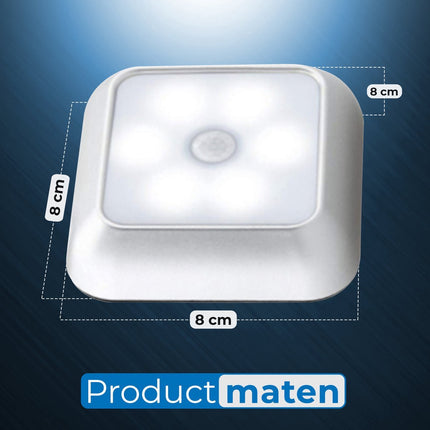 LED Lighting on batteries with motion sensor, cabinet lighting, stair lighting, night light, silver, 3 pieces