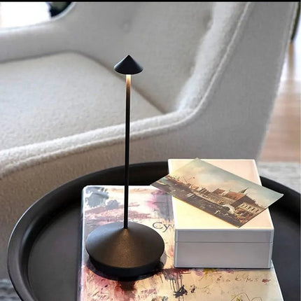 Oplaadbare Tafellamp Zwart Dimbaar 29CM Aluminium Bureaulamp Tafellamp Slaapkamer 2 Stuks