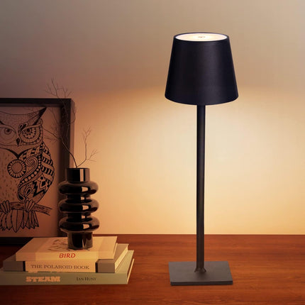 Rechargeable Table Lamp Black Dimmable 36CM Aluminum Desk Lamp Table Lamp Bedroom IP54 4 Pieces