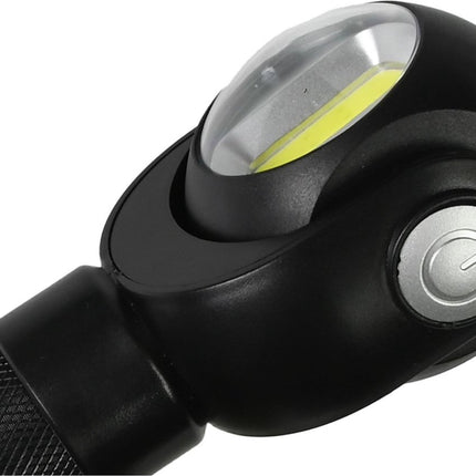 3W Aluminum COB Battery Flashlight with Rotary Knob