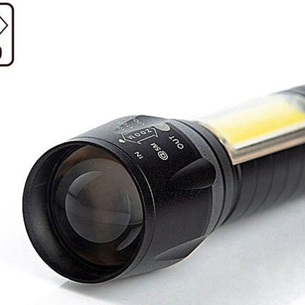 Rechargeable 3W COB Aluminum Flashlight with Side Light