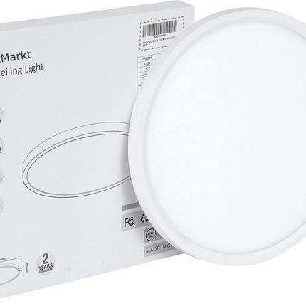 LED Deckenleuchte 1350 Lumen 2700k Ø22cm Weiß Rund 18W