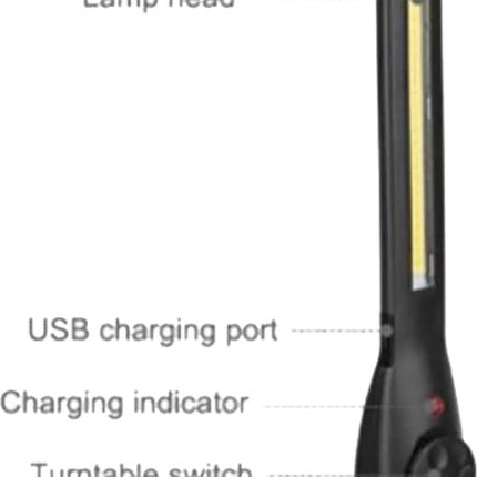 Looplamp Oplaadbaar Met Magneet Met Haak COB IPX5 Dimbaar