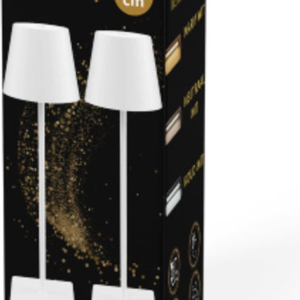 Oplaadbare Tafellamp Wit Dimbaar 36CM Aluminium Bureaulamp Tafellamp Slaapkamer IP54 4 Stuks