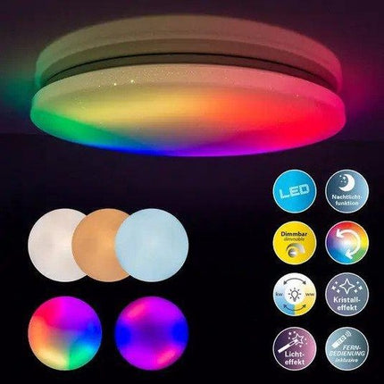Smart Deckenleuchte Timer Dimmbar Ø30cm Smart 16 Millionen Lichtfarben