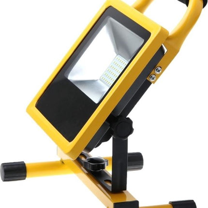 Rechargeable Construction Lamp 20W IP65 Ground Stand - 6000K