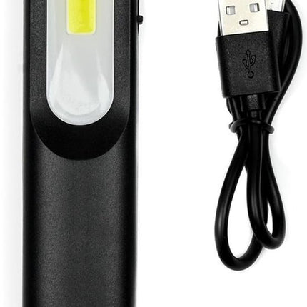 Wiederaufladbare Handlampe mit Magnet mit Haken COB 2-in-1 Dimmbar