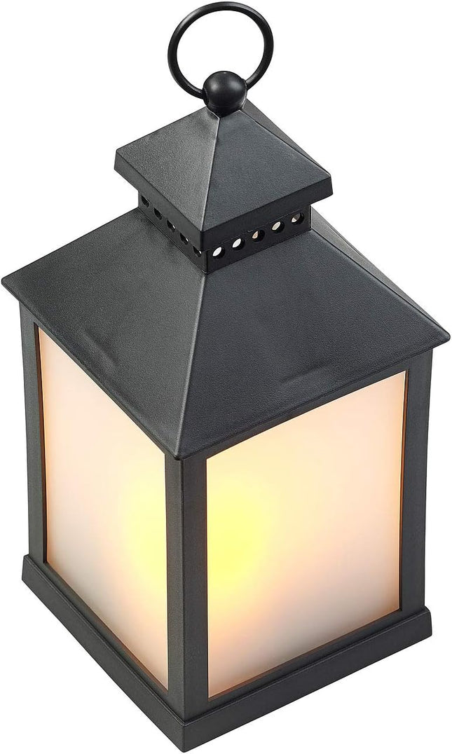 Lantaarn met LED kaars Op Batterijen Binnen &amp; Buiten 24 cm Vlam Effect