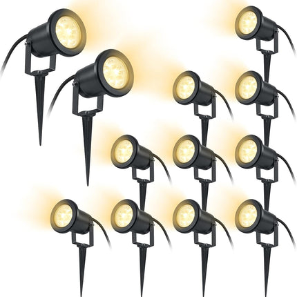 LED Spike Spot Ground Spot IP65 Waterproof Incl Lighting Garden Spot 12 Pieces