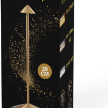 Rechargeable Table Lamp Gold Dimmable 29CM Aluminum Desk Lamp Table Lamp Bedroom 2 Pieces