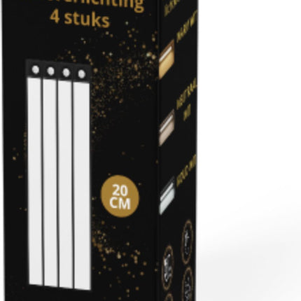 LED Verlichting met Bewegingssensor Oplaadbaar 20CM Kastverlichting Trapverlichting Keukenverlichting Zwart 4 Stuks