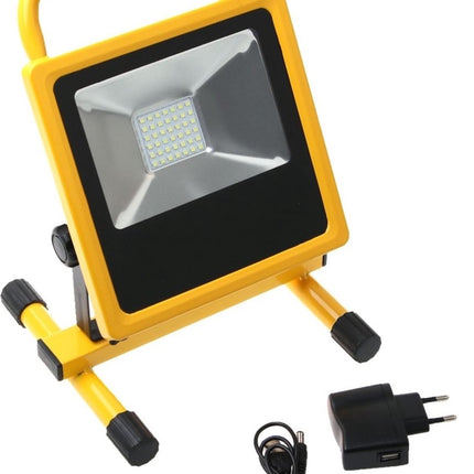 Rechargeable Construction Lamp 20W IP65 Ground Stand - 6000K