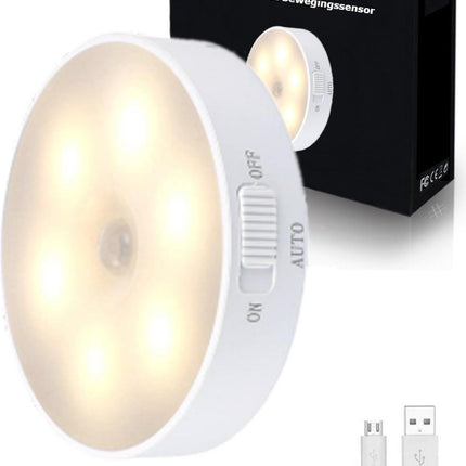 Draadloze ledlamp Met Bewegingssensor Draadloze wandlamp Draadloze Ledspot Usb oplaadbaar met Magneet