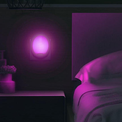 Nachtlampje 1W Schakelaar Stopcontact Timer RGB