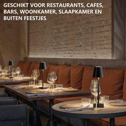 Rechargeable Table Lamp Black Dimmable 36CM Aluminum Desk Lamp Table Lamp Bedroom IP54 4 Pieces