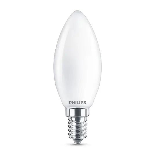 E14 Phillips LED Kaarslamp 3,7W 2700K B35 Melkglas