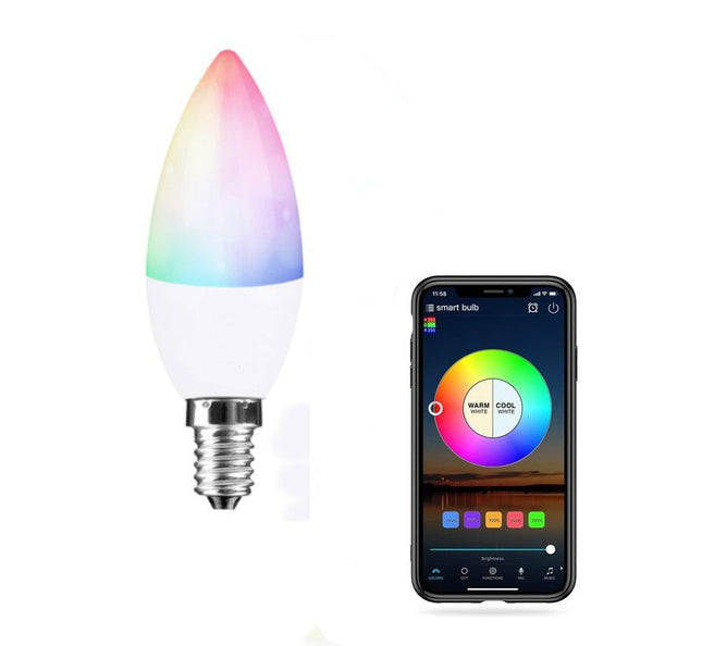 E14 Smart LED Kaarslamp 5,5W RGB Dimbaar B35
