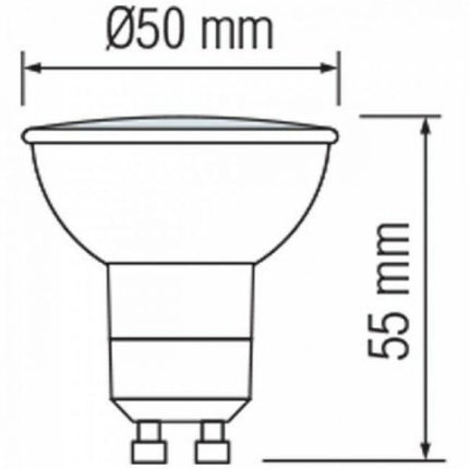 LED lamp 5W 3000k Dimbaar GU10 Kunststof Warm Wit Licht Dimbaar Kunststof