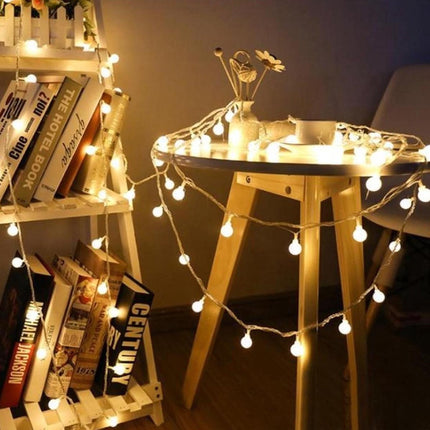 Lichterkette matt 15M 400 warmweiße LED Lampen Stimmungslicht Adapter