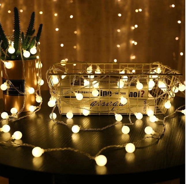 Lichtslinger Mat 15M 400 Warm Witte LED Lampen Sfeerverlichting Adapter