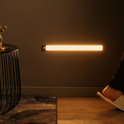 LED Verlichting met Bewegingssensor Oplaadbaar 40CM Kastverlichting Trapverlichting Keukenverlichting Zwart