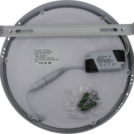 LED Deckenleuchte 1350 Lumen 2700k Ø22cm Weiß Rund 18W