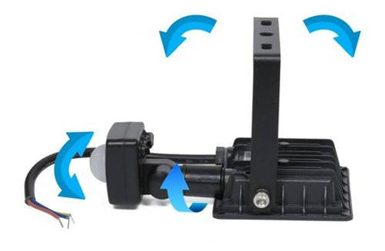 Bouwlamp met Sensor 10W IP65 Breedstraler Buitenlamp - 6000K