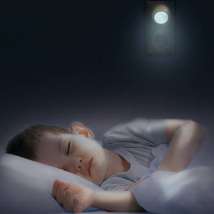 Nachtlampje 1W Sensor Stopcontact 360° draaibaar